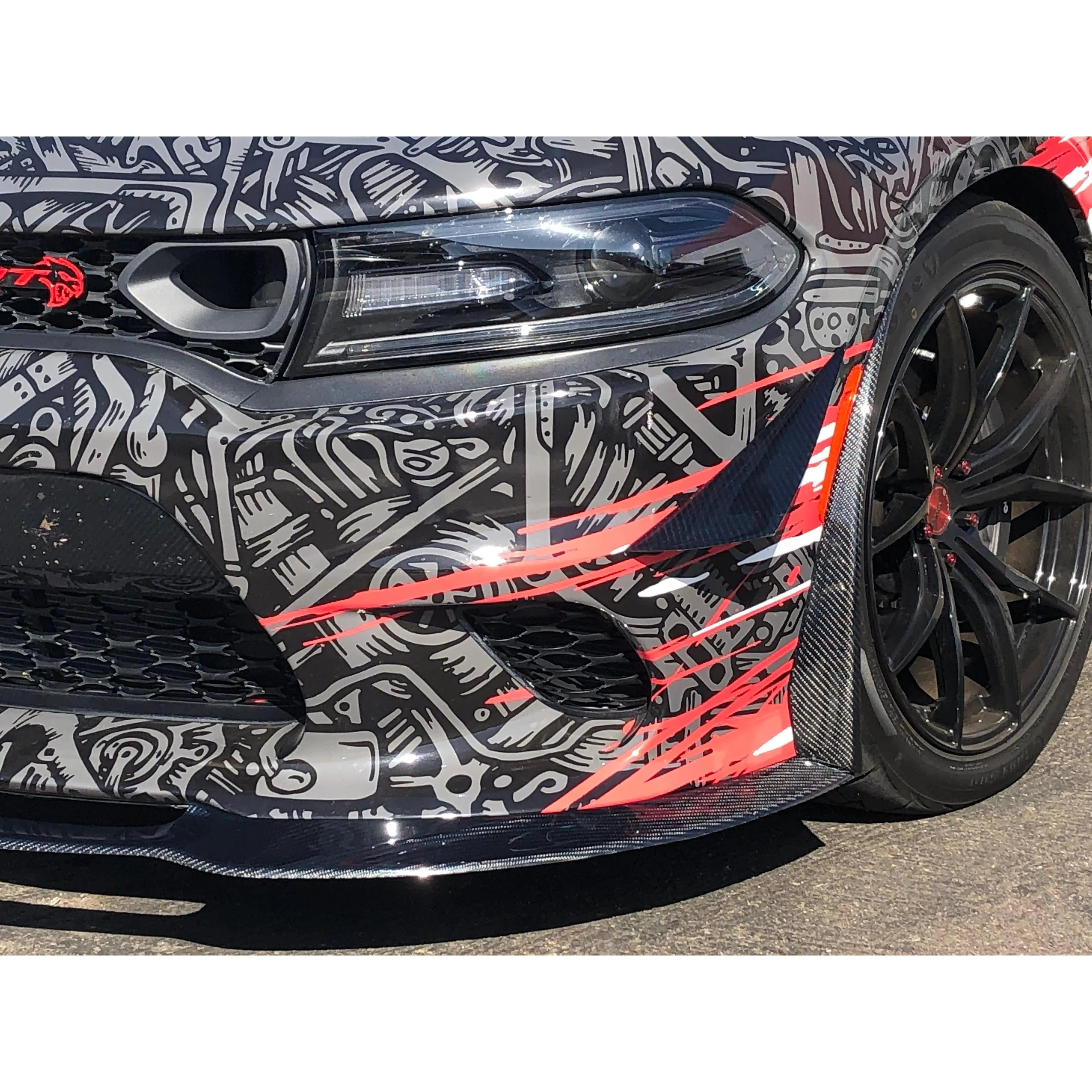 2015-2023 Dodge Charger Carbon Fiber Wind Splitters