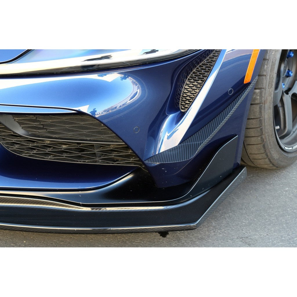 Toyota Supra A90/91 Carbon Fiber Front Bumper Canards 2020-2023