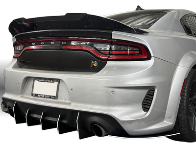 2020 - 2023 Dodge Charger Widebody: V2 M-Slant Round Design Diffuser