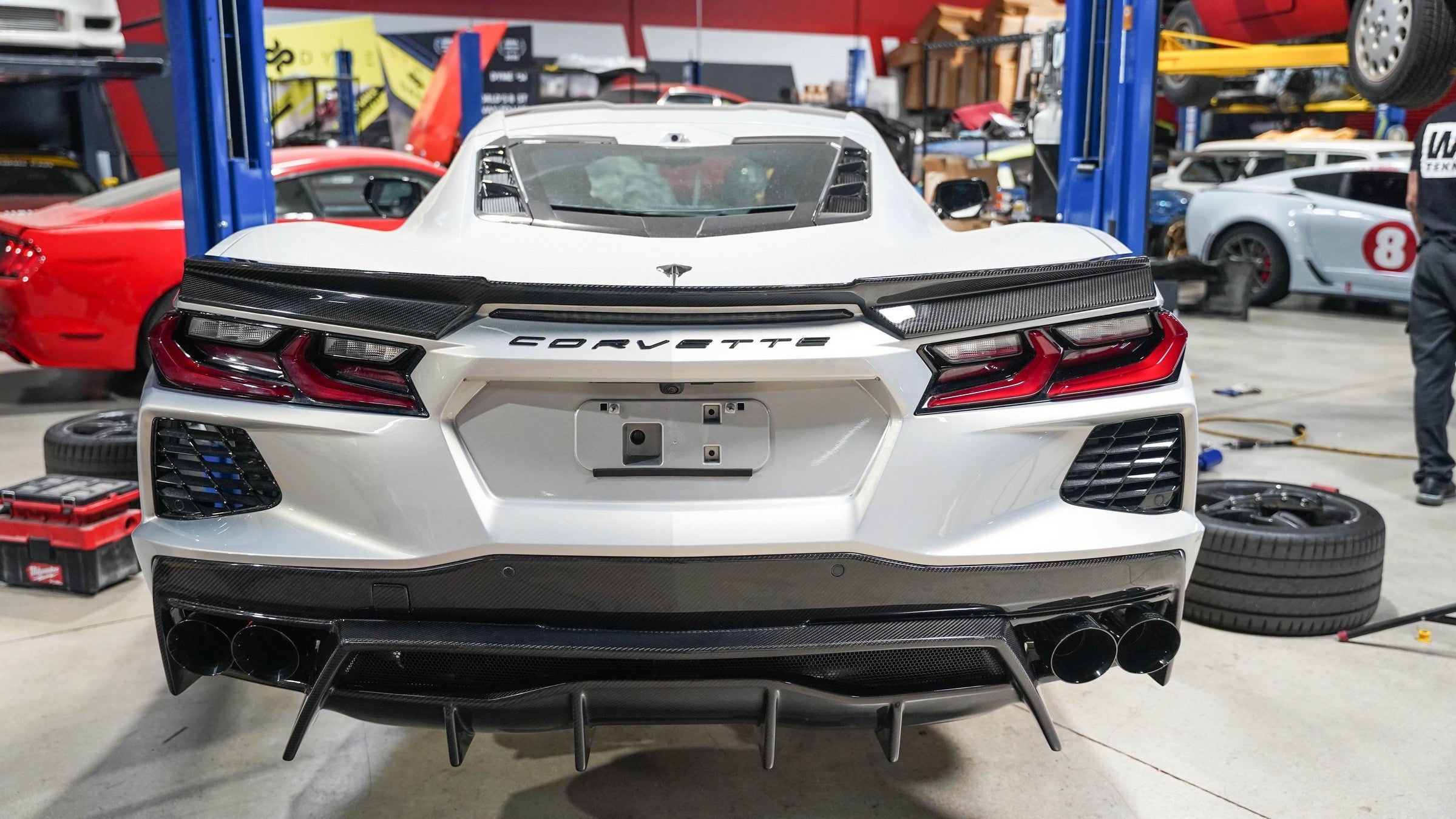 Chevrolet Corvette C8 Carbon Fiber Rear Spoiler Delete