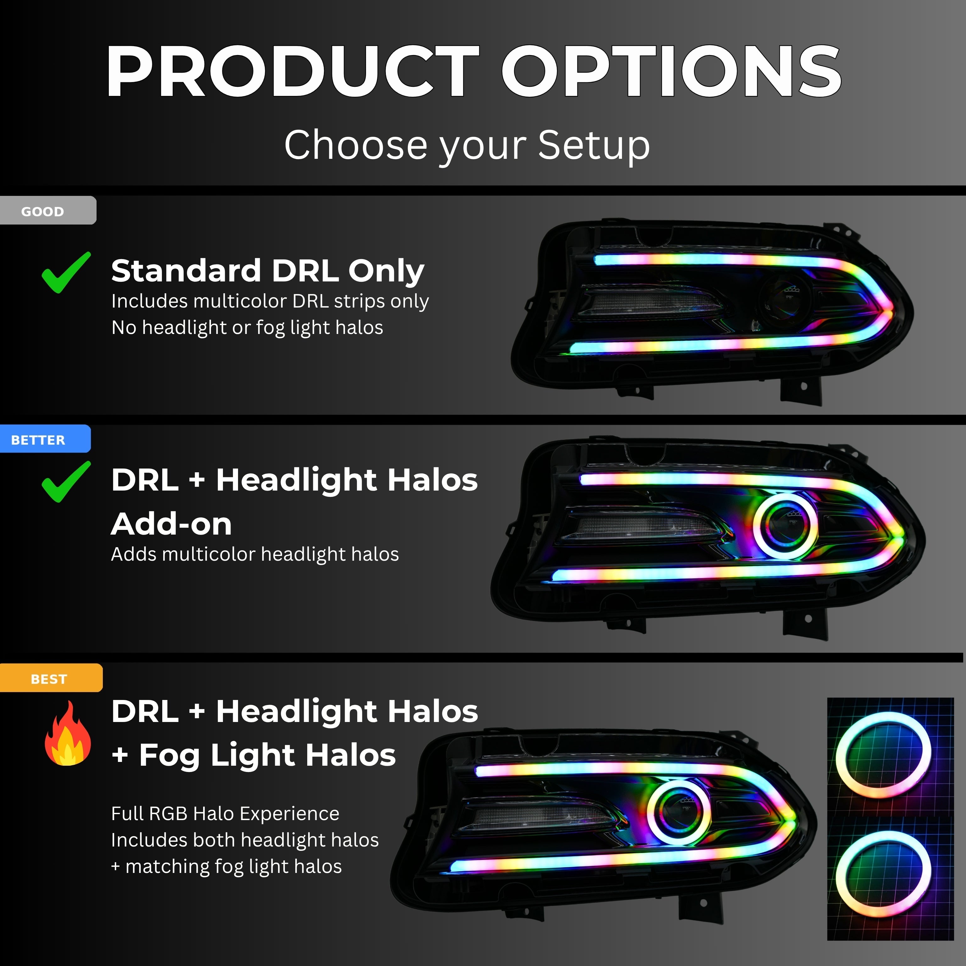Dodge Charger Flow Series DRL Boards 2.0 | Diffused LED (2015-2023)