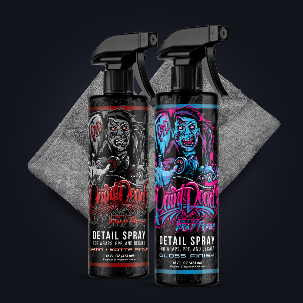 Paint Is Dead Official Detail Spray by Wrap Fresh - Combo Kit - Satin / Matte and Gloss with Towels