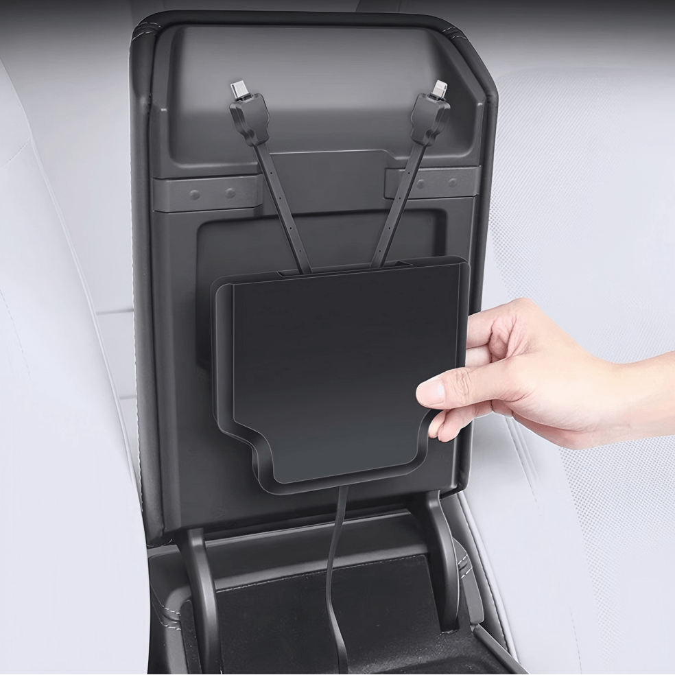 Armrest Box Hidden Expansion Dock for Model Y Juniper & Model 3 Highland
