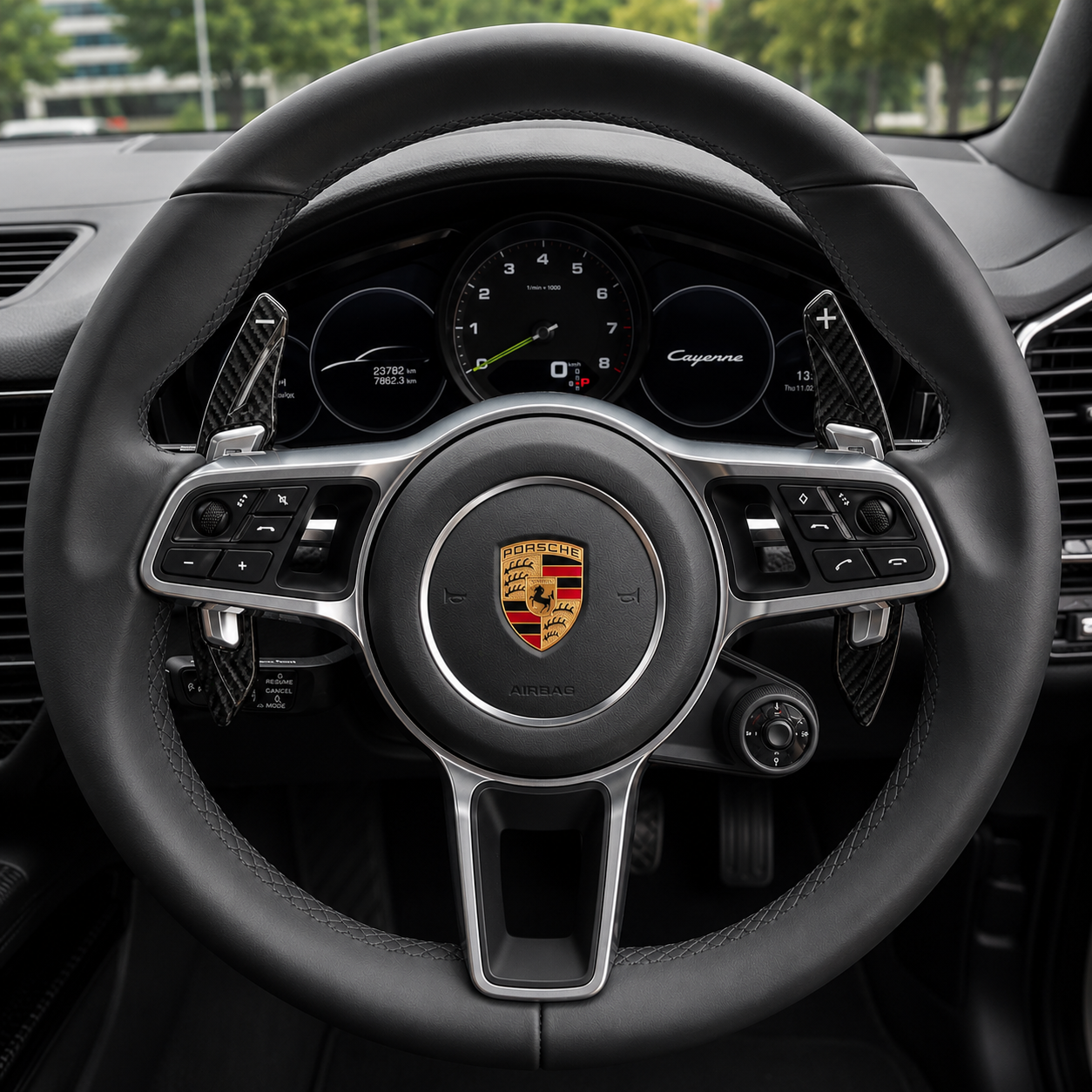 Carbon Fiber Paddle Shifter Extensions for Porsche Cayenne / Panamera / Macan / 718 / 911 / 918