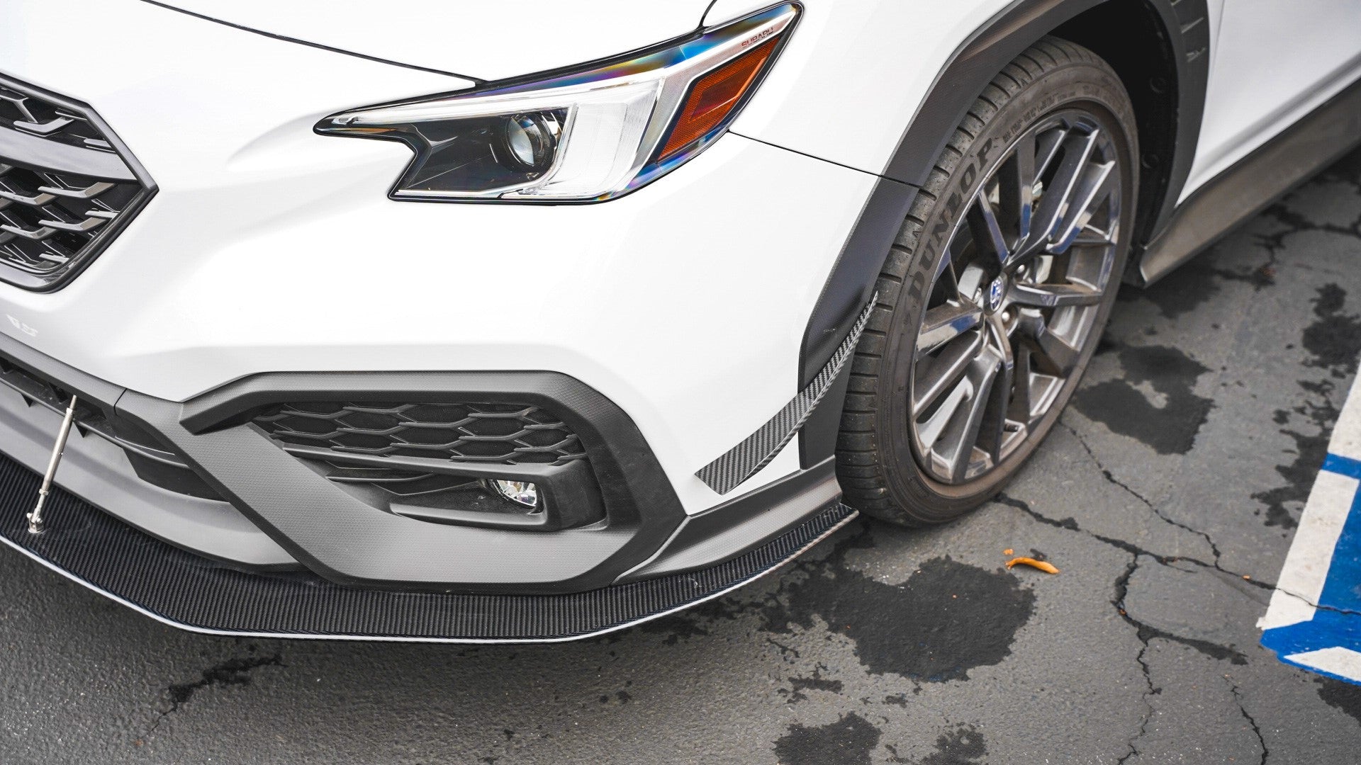Subaru WRX Carbon Fiber Wind Splitter w/ Rods 2022-Up