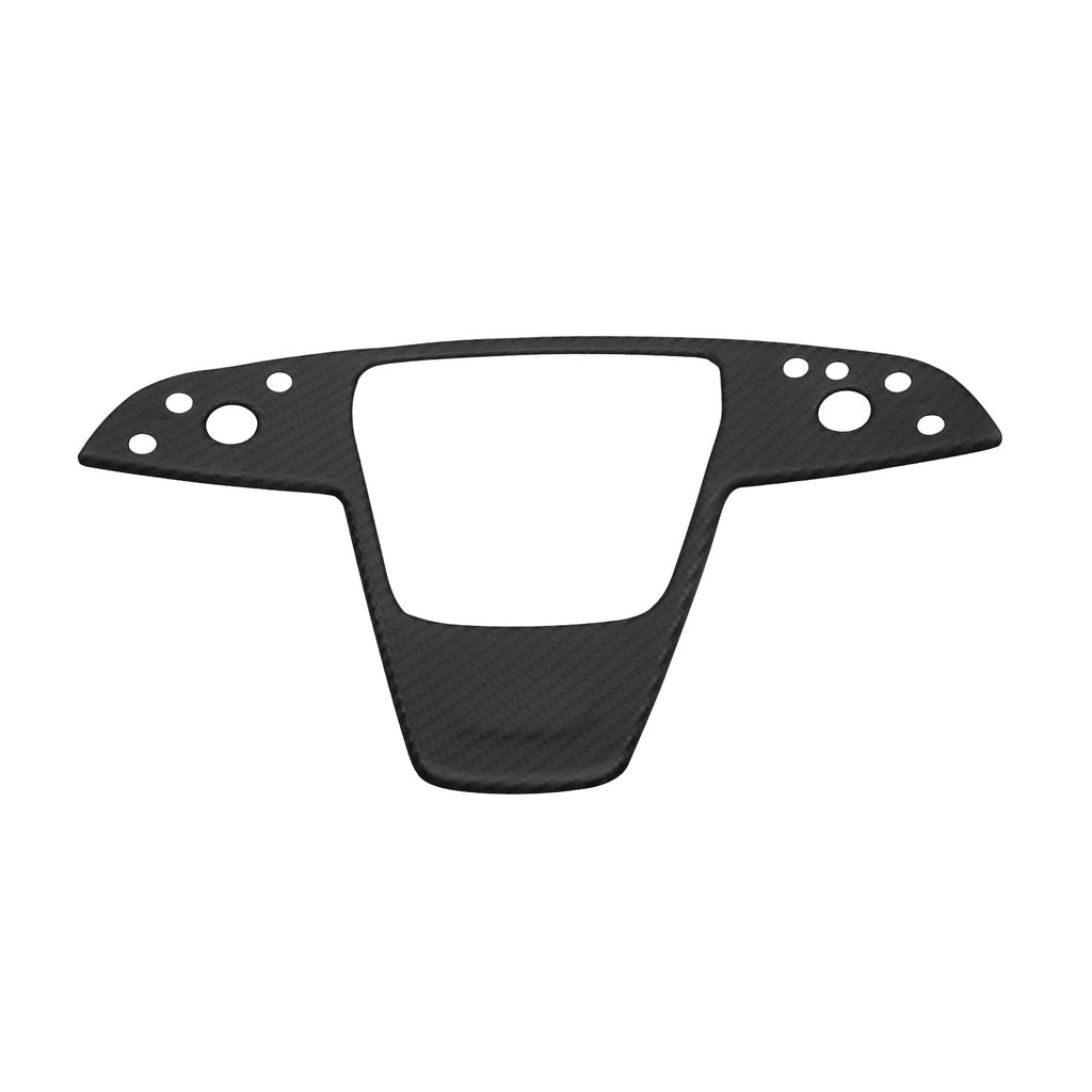 Carbon Fiber Yoke Steering Wheel Trim Panel Cover for Model S/X 2021+