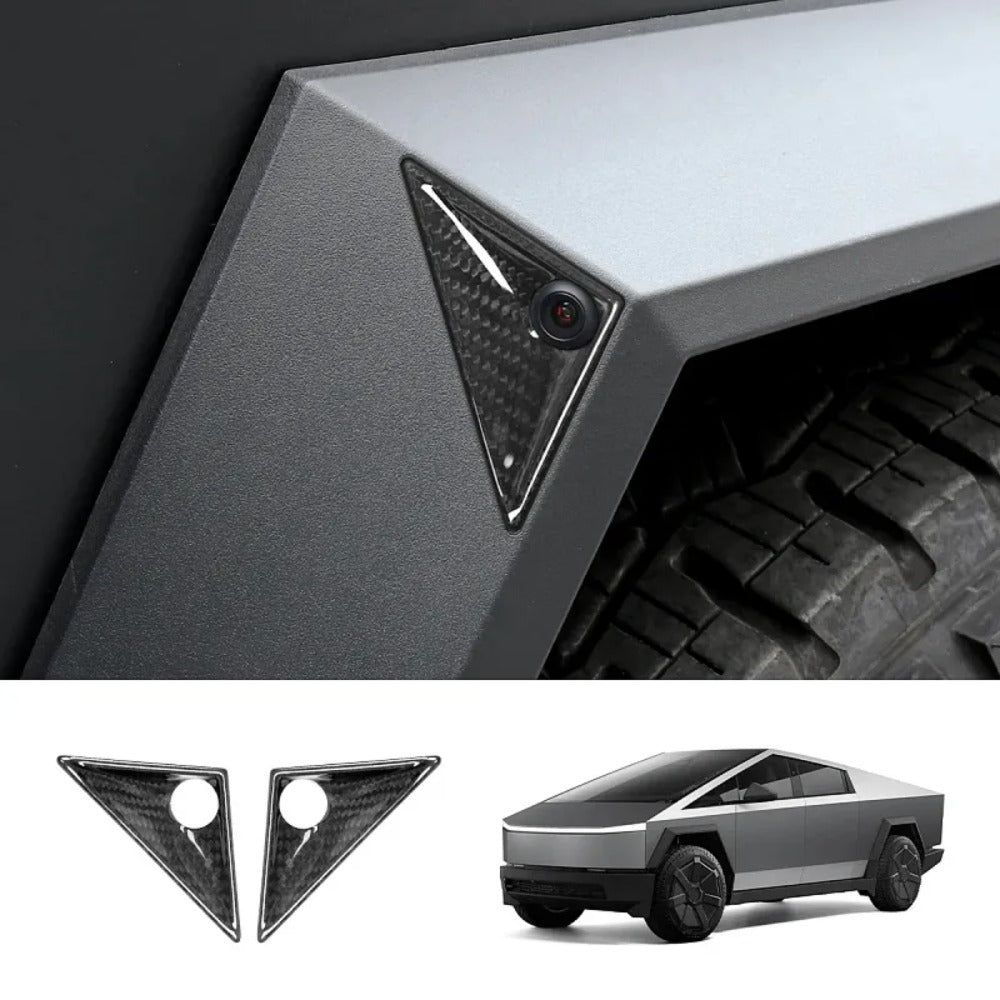 Cybertruck Front Fender Camera Applique Overlays | Real Carbon Fiber (1 Pair)