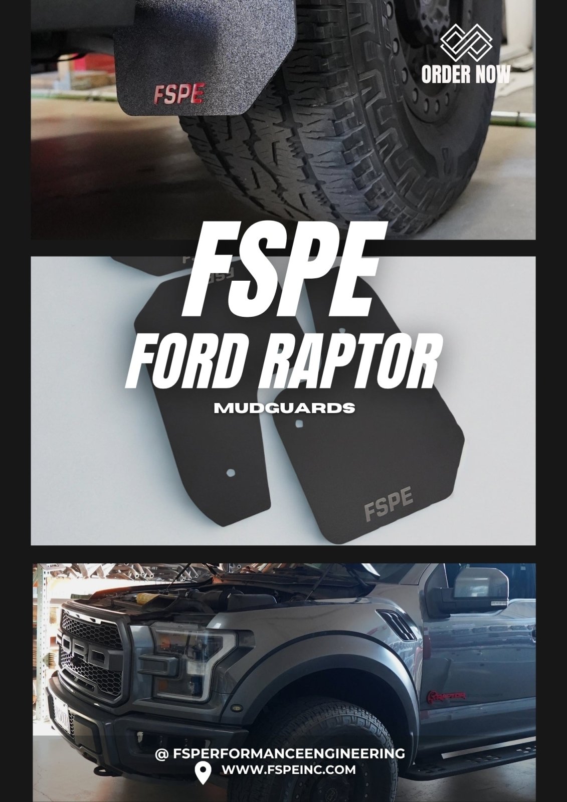 Ford F150 Raptor (2017-2020) Mudguards (set of 4)