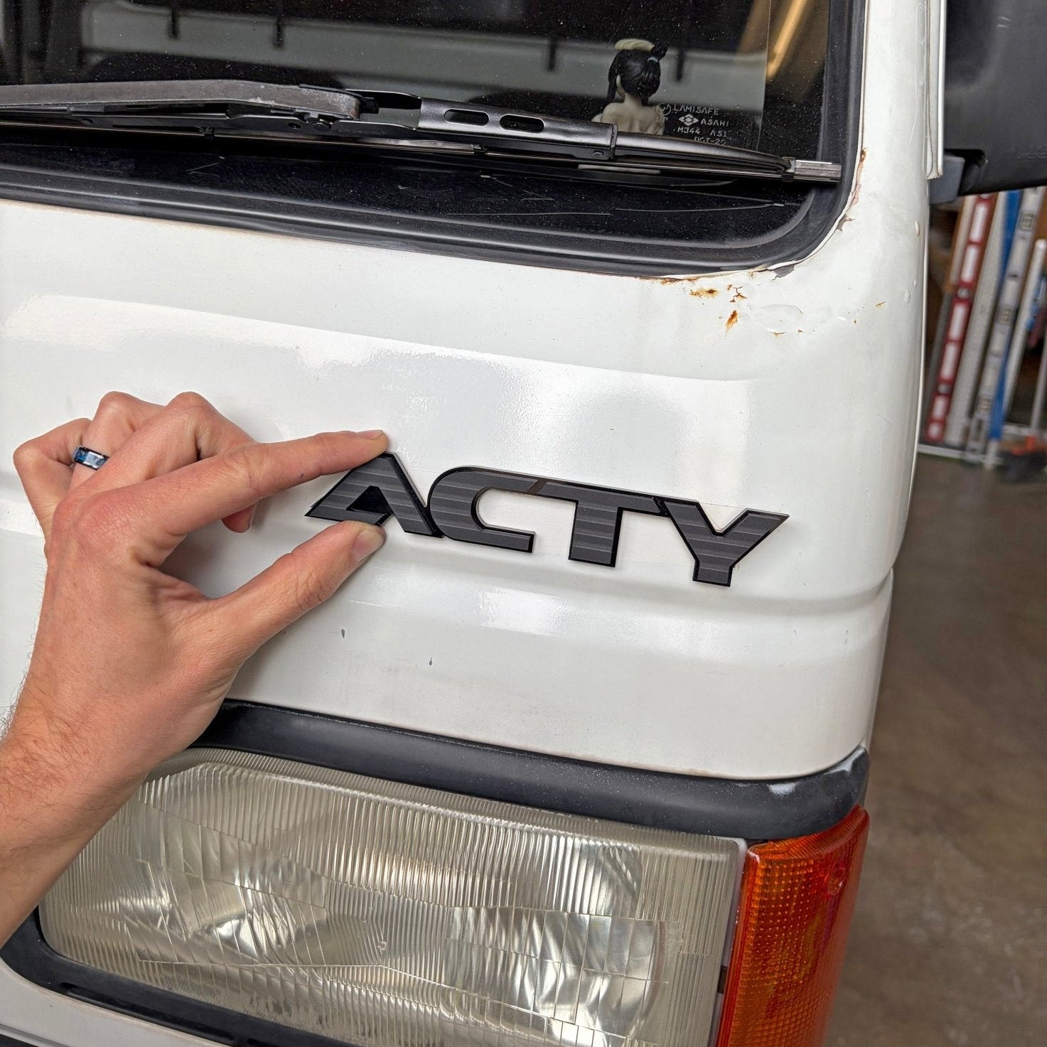 Honda Acty HA(1-4) & HH(1-4) (1988-1999) Front "ACTY" Emblem Replacement
