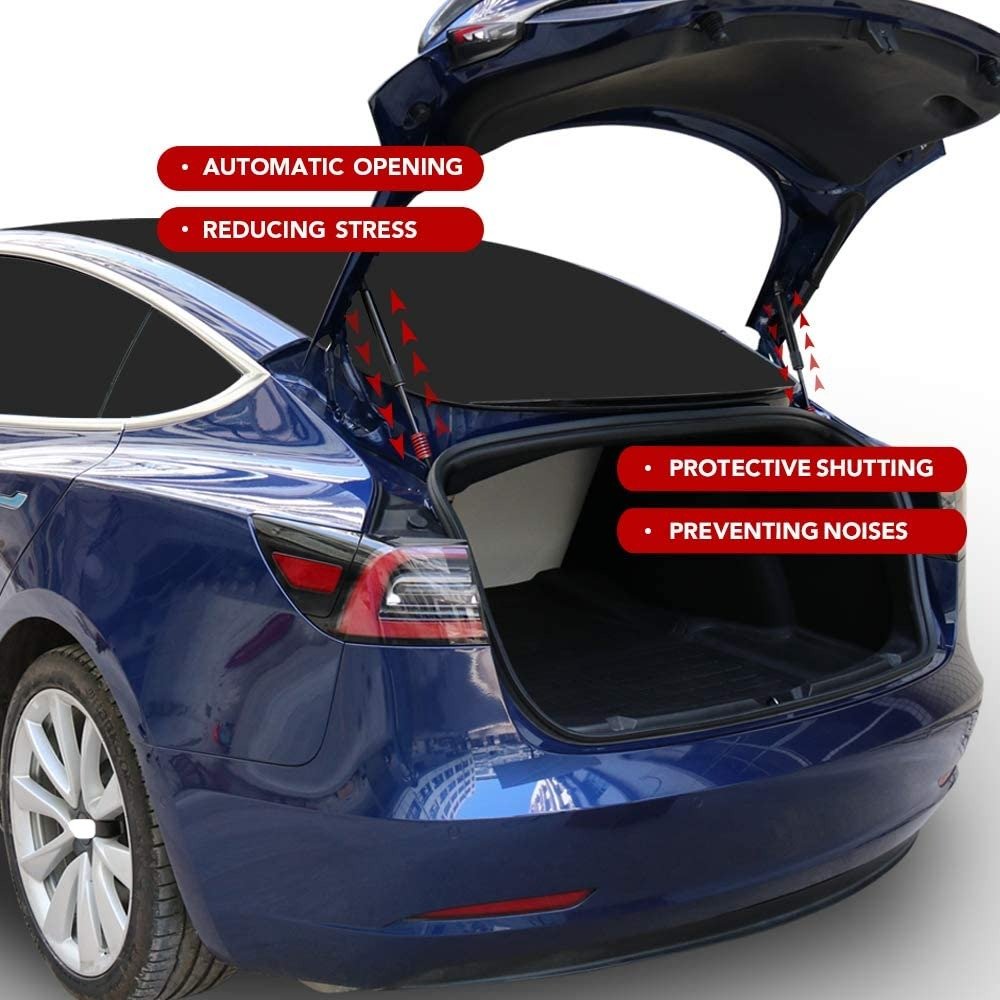 Hydraulic Trunk Support Rod for Model 3 | Automatic Full-Open | Upgraded Springs | Easy Install