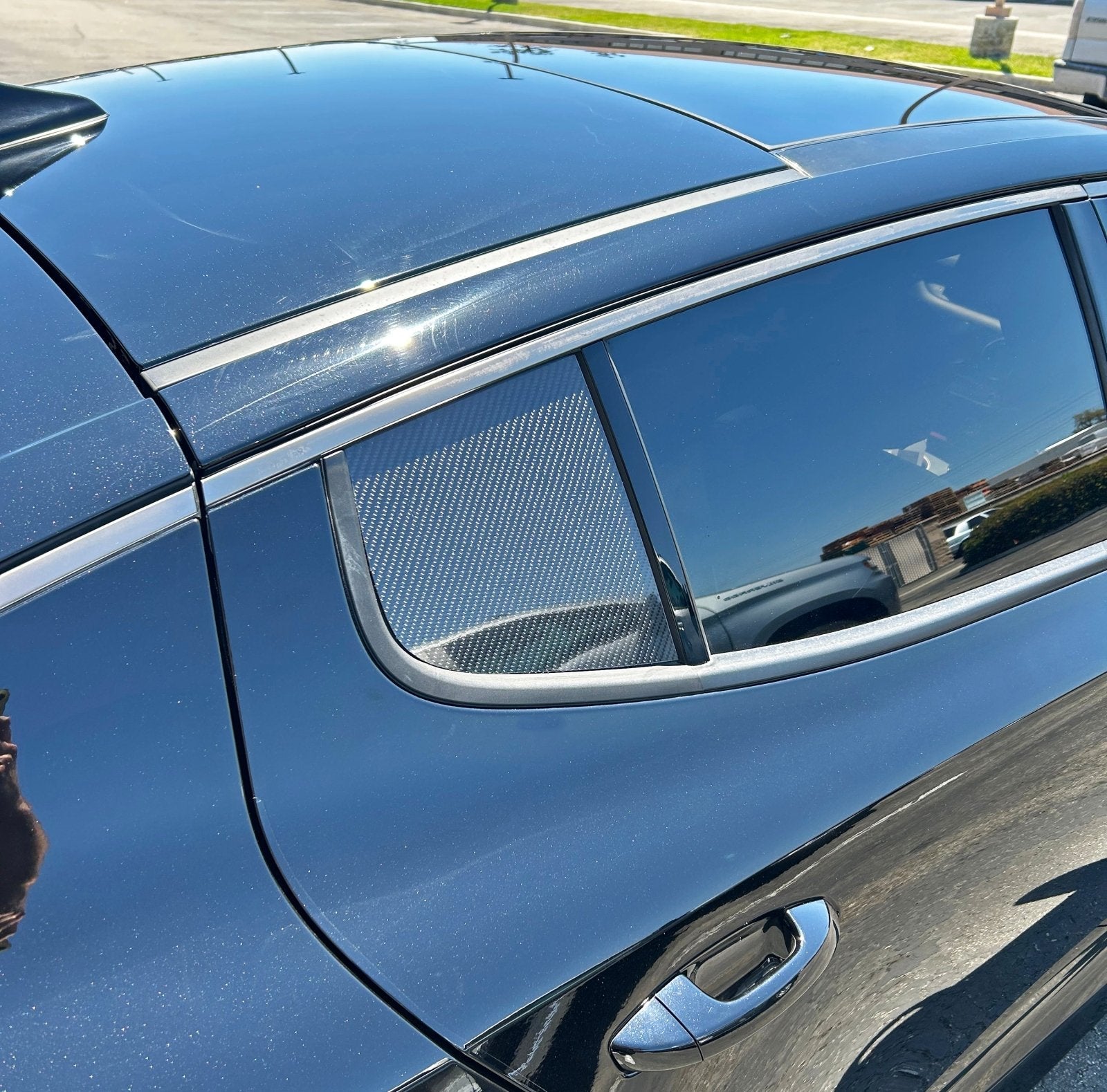Kia Stinger (2018-2023) Carbon Fiber Rear Window Covers (PAIR)