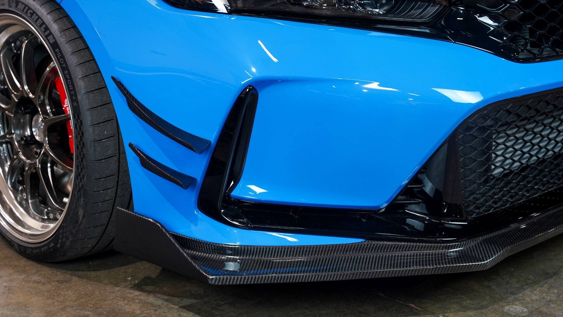Honda FL5 Civic Type R Carbon Fiber Front Bumper Canards 2023 - Current