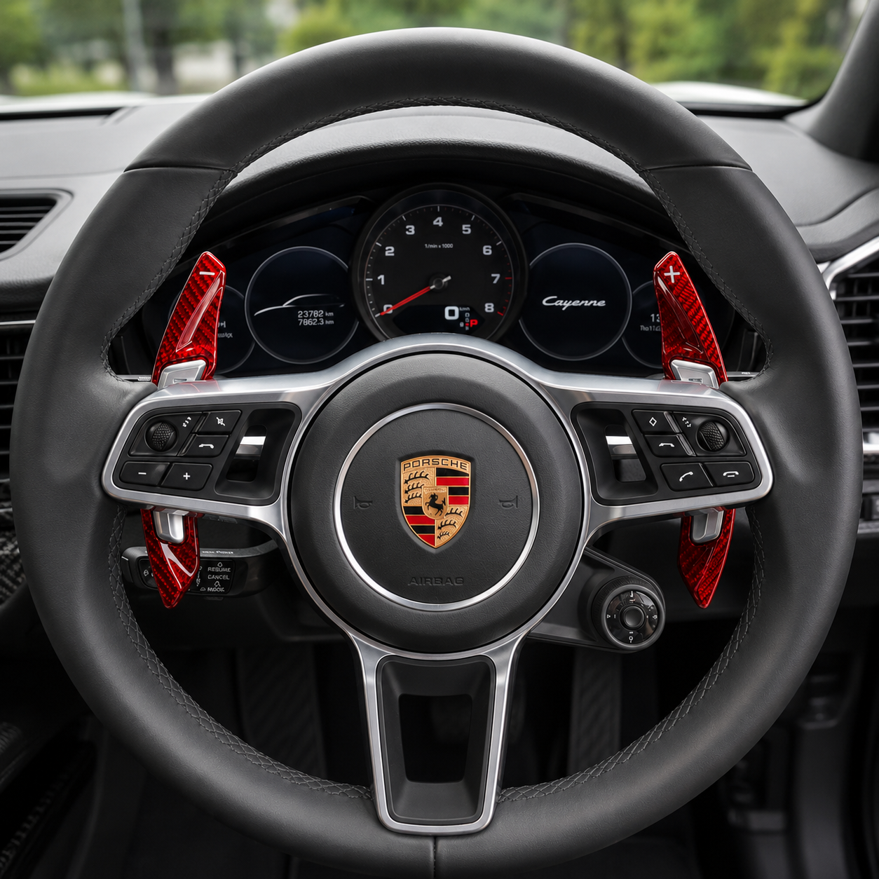Carbon Fiber Paddle Shifter Extensions for Porsche Cayenne / Panamera / Macan / 718 / 911 / 918