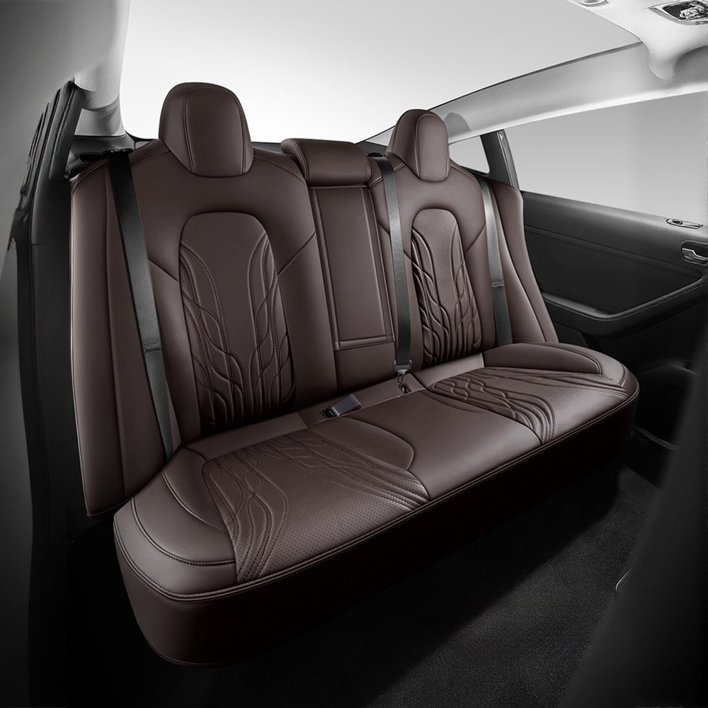 TESERY Nappa Leather Seat Covers for Model 3 Highland & Model Y Juniper