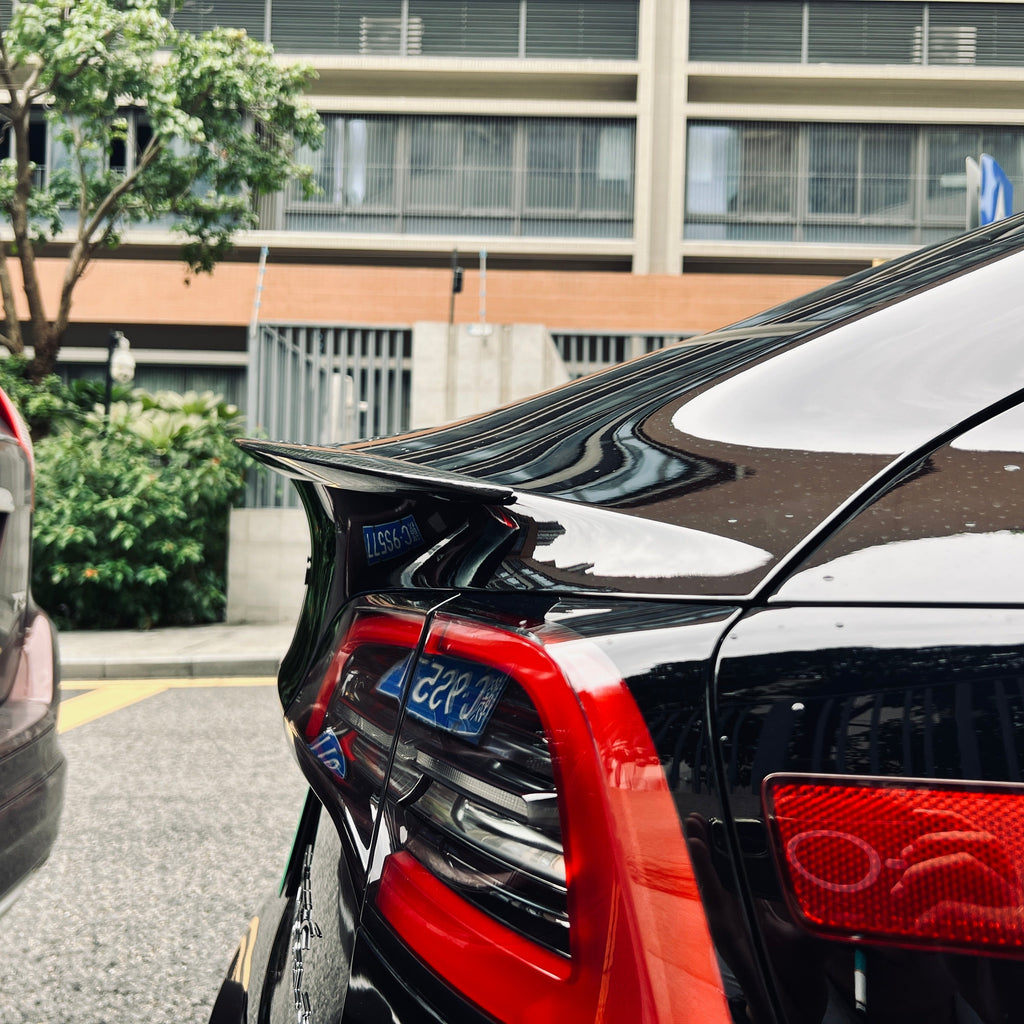TESERY Spoiler Performance Style for Model Y / Model 3 Highland - Dry Carbon Fiber Exterior Mods