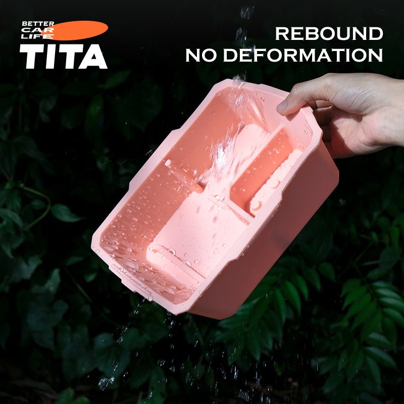 TITA Center Console Storage Box for Model 3/Y | Drawer Design | Food-Grade Silicone | 3 Colors
