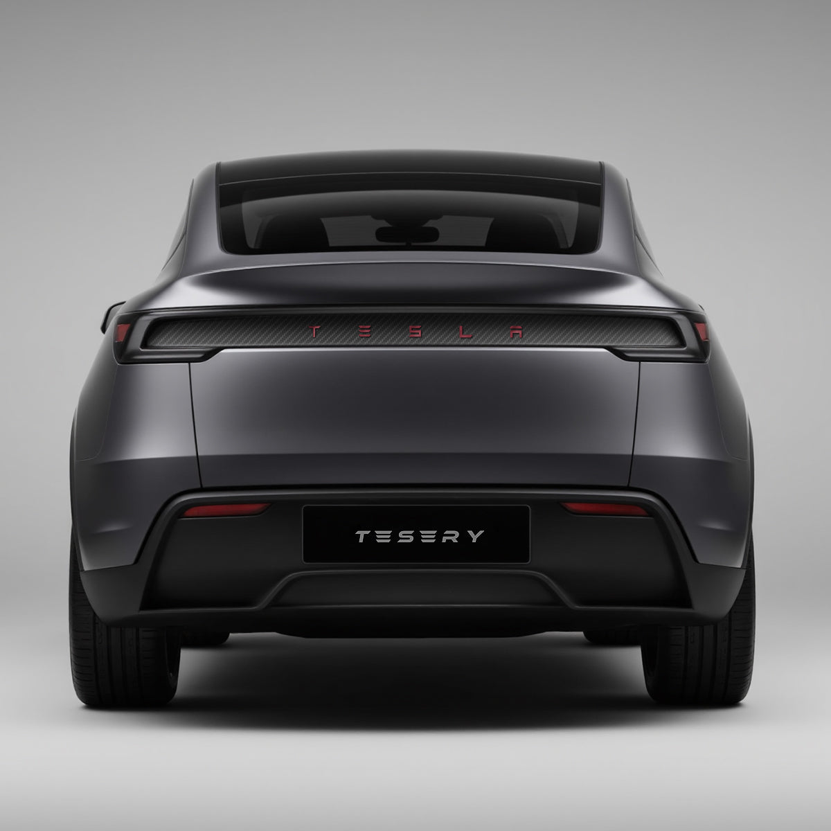 Trunk Tailgate Applique for Tesla Model Y Juniper - Real Dry Molded Carbon Fiber