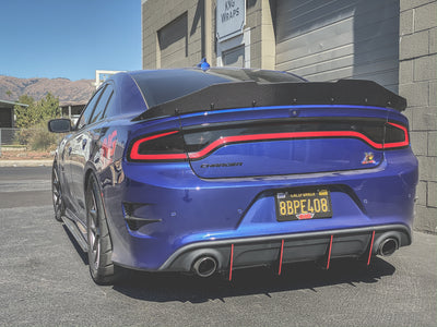 2015 - 2023 REG BODY "SRT" Wing and Scatpack Widebody: Duckbill Carbon Fiber Wickerbill
