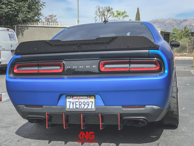 2008 - 2023 Dodge Challenger: Carbon Fiber Nascar Design Wickerbill