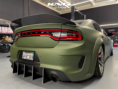 2020 - 2023 Dodge Charger Hellcat Widebody: Duckbill Carbon Fiber Wickerbill
