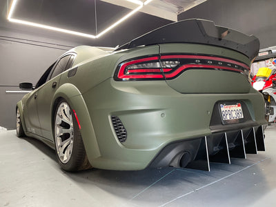 2020 - 2023 Dodge Charger Widebody: V2 Straight Design Diffuser