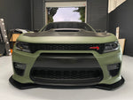 2020 - 2023 Dodge Charger Widebody: V2 2 Piece Front Splitter