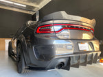 2020 - 2023 Dodge Charger Widebody: V2 Carbon Fiber Dual Slant-In Diffuser
