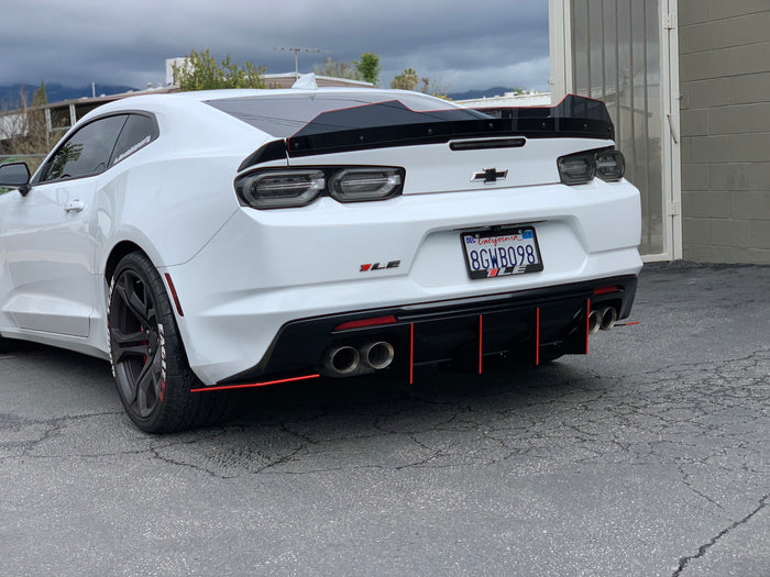 2016+ Camaro RS-SS Quad Tip Valence: Flat Ends Diffuser