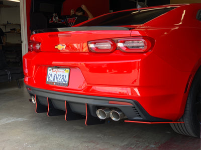 2019+ Chevrolet Camaro Dual Exhaust: New Design V2 3 Piece Diffuser