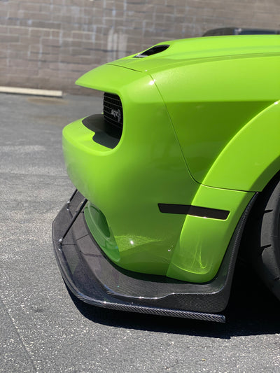 2018 - 2023 Dodge Challenger Widebody Scatpack, Hellcat, Redeye, Demon: Carbon Fiber Splitter