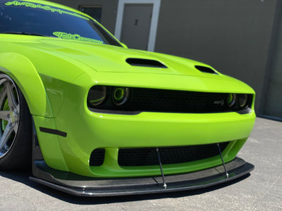2018 - 2023 Dodge Challenger Widebody Scatpack, Hellcat, Redeye, Demon: Carbon Fiber Splitter