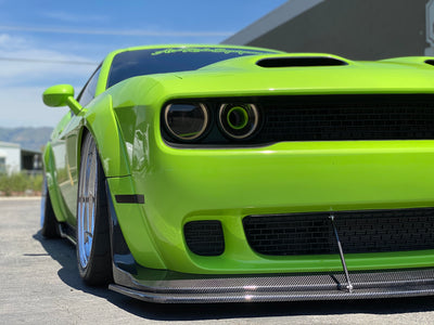 2018 - 2023 Dodge Challenger Widebody Scatpack, Hellcat, Redeye, Demon: Carbon Fiber Splitter