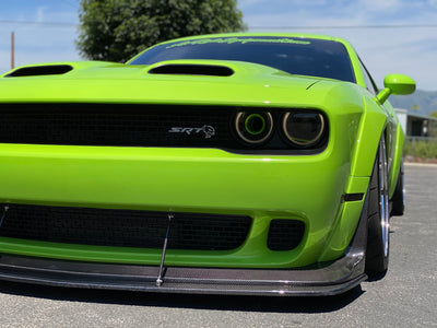 2018 - 2023 Dodge Challenger Widebody Scatpack, Hellcat, Redeye, Demon: Carbon Fiber Splitter