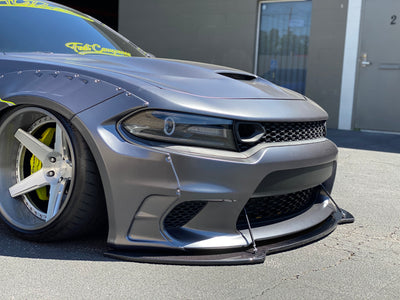 2015 - 2023 Shirokai Dodge Charger: Carbon Fiber Front Splitter