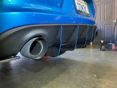 2015+ Charger SE SXT RT Police Valence: V2 Carbon Fiber Dual Slant In Diffuser