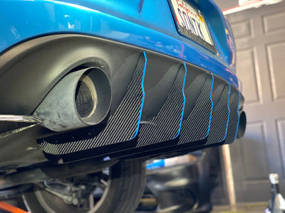2015+ Charger SE SXT RT Police Valence: V2 Carbon Fiber Dual Slant In Diffuser