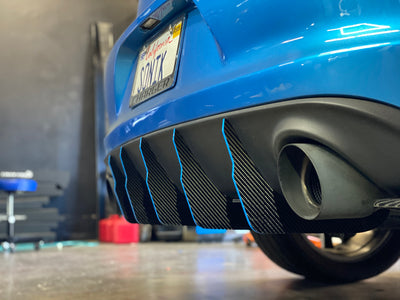 2015+ Charger SE SXT RT Police Valence: V2 Carbon Fiber Dual Slant In Diffuser