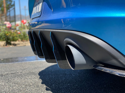 2015+ Charger SE SXT RT Police Valence: V2 Carbon Fiber Dual Slant In Diffuser