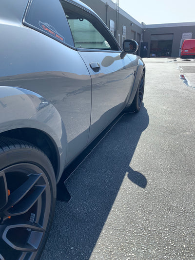 2018 - 2023 Dodge Challenger Widebody: Custom Cut Style Side Skirts