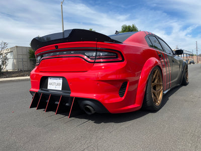 2020 - 2023 Dodge Charger Widebody: V2 Slant-Out Design Diffuser