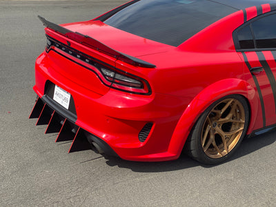 2020 - 2023 Dodge Charger Widebody: V2 Slant-Out Design Diffuser