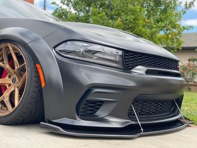 2020 - 2023 Dodge Charger Widebody: Carbon Fiber Winglet Splitter