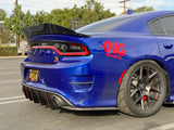 2015 - 2023 Dodge Charger GT, Scatpack, Hellcat: V2 Carbon Fiber Dual Slant-In Diffuser