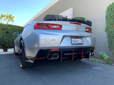 2016+ Chevrolet Camaro RS-SS Quad Tip Valence: Ends Down Diffuser