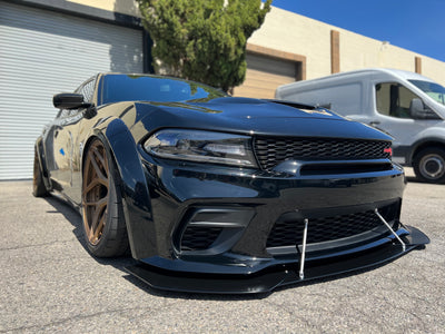 2020 - 2023 Dodge Charger Widebody: V3 Daytona Front Splitter (Assembly Required)