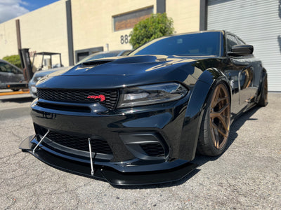 2020 - 2023 Dodge Charger Widebody: V3 Daytona Front Splitter (Assembly Required)