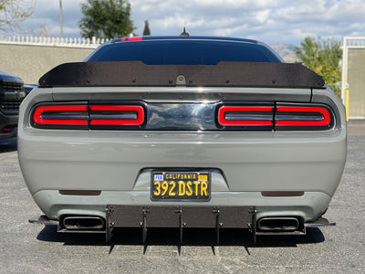 2008 - 2023 Dodge Challenger: Carbon Fiber Round Design Wickerbill