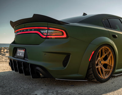 2020 - 2023 Dodge Charger Widebody: V2 Dual Slant-In Diffuser